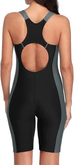 Attraco Women's Boyleg Legsuit Racerback Swimsuit Swimming Costume Kneeskin BNWT