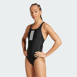 Adidas Women's 3-Stripes V Back One Piece Swimsuit Swimming Costume JE1921 BNWT