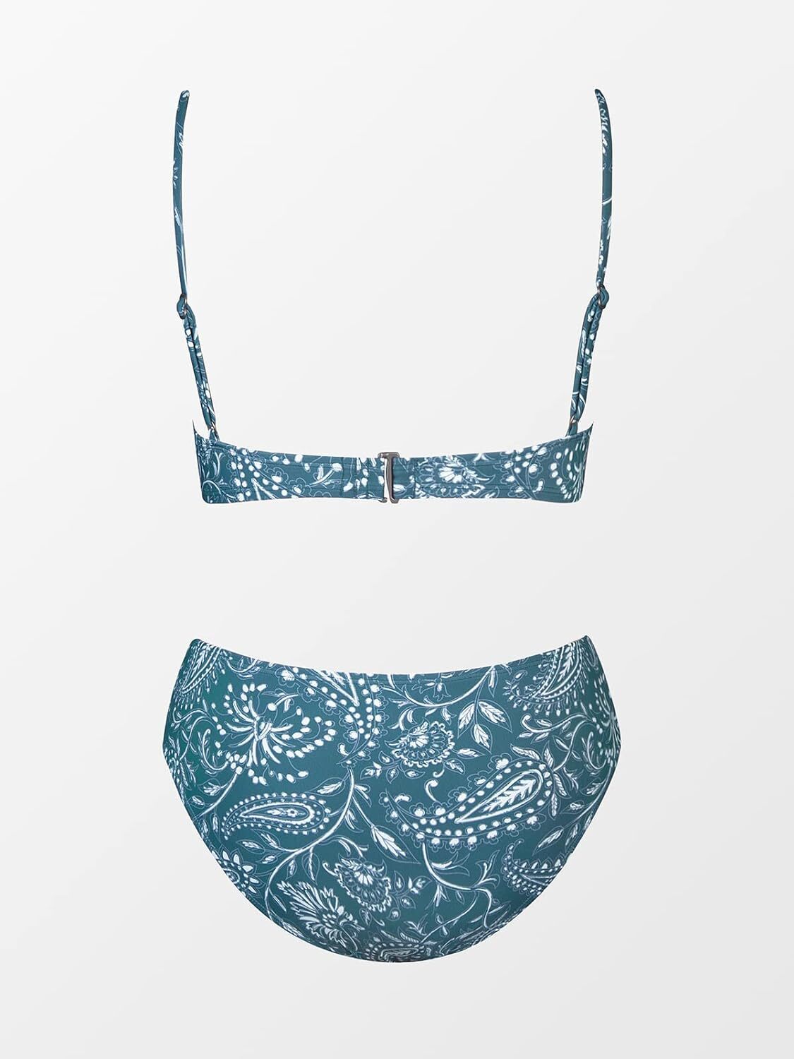 Cupshe Women's Cut-Out Mid-Rise Ruched Bikini Swimsuit Swimming Costume BNWT