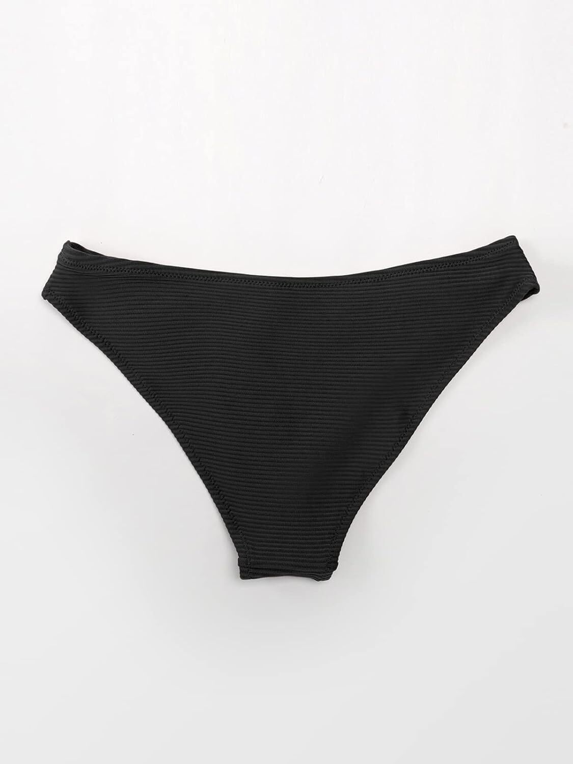 Cupshe Women's Ribbed Low Waisted Bikini Bottom Swimsuit Swimming Costume BNWT