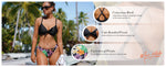 Cupshe Women's Knotted Floral Low Rise Bikini Swimsuit Swimming Costume BNWT