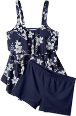 RXRXCOCO Women's Padded Tankini & Boy Shorts Swimsuit Swimming Costume BNWT