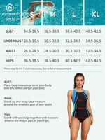 Attraco Women's Padded Colour Block Racerback Swimsuit Swimming Costume BNWT