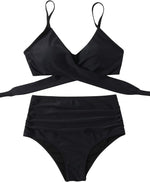 RXRXCOCO Women's Tummy Control Wrap Bikini Set Swimsuit Swimming Costume BNWT