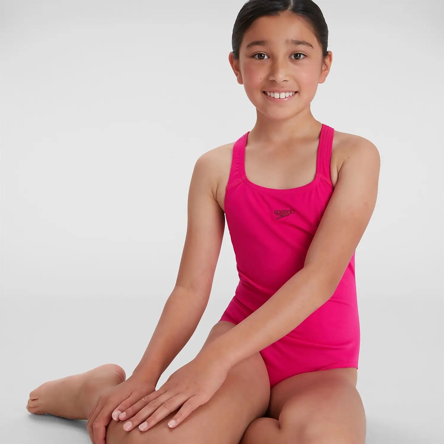 Speedo ECO Endurance+ Medalist Girls Junior Swimsuit Swimming Costume Pink BNWT