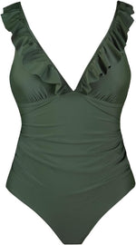 Cupshe Women's Ruffle Maternity Pregnancy Swimsuit Swimming Costume Ruched BNWT