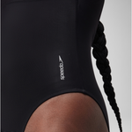 Speedo Women's Solid High Neck Swimsuit Swimming Costume Swimwear BNWT