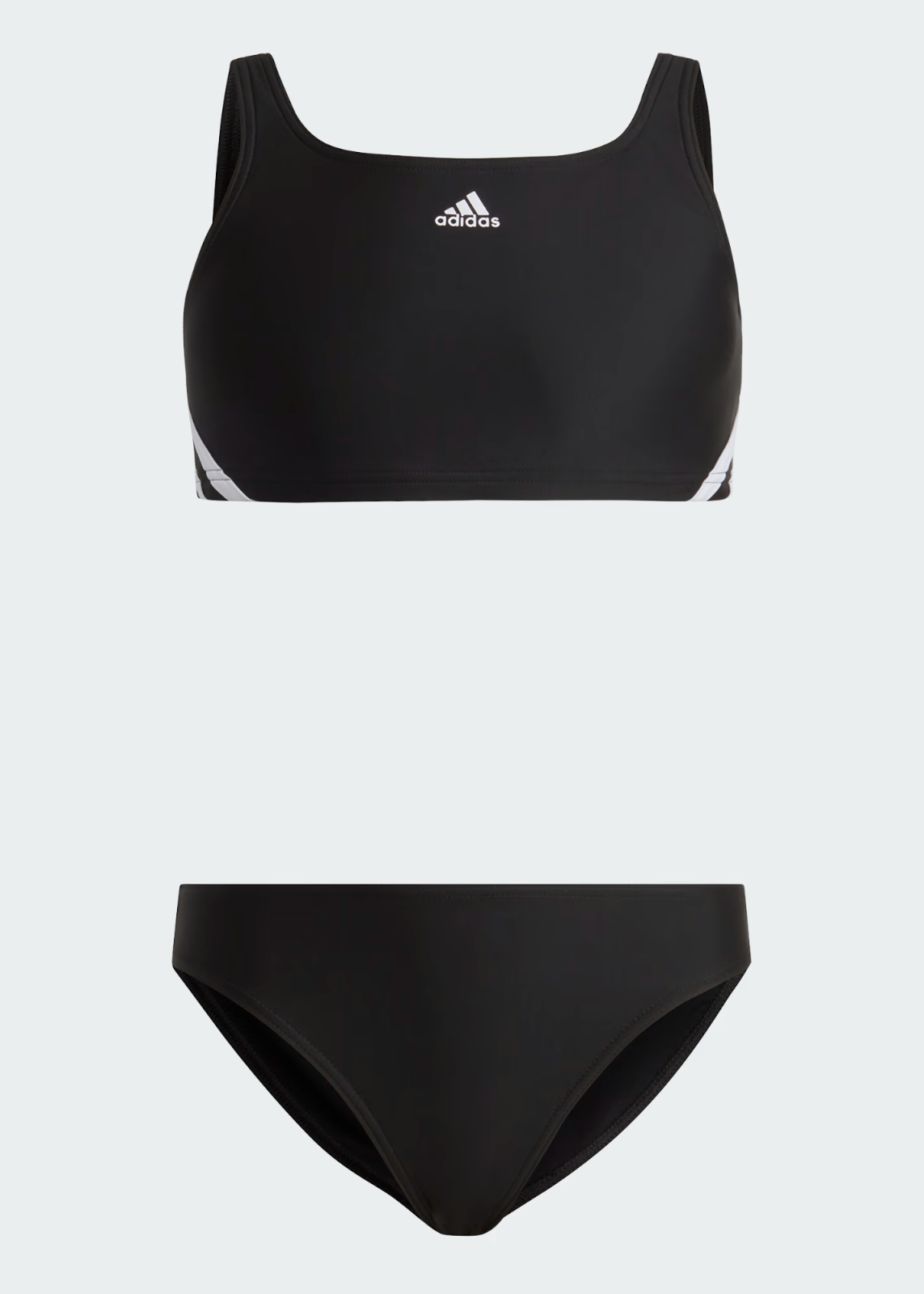 Adidas Girls 3 Three Stripe Bikini Kids Swimsuit Swimming Costume Girl's BNWT