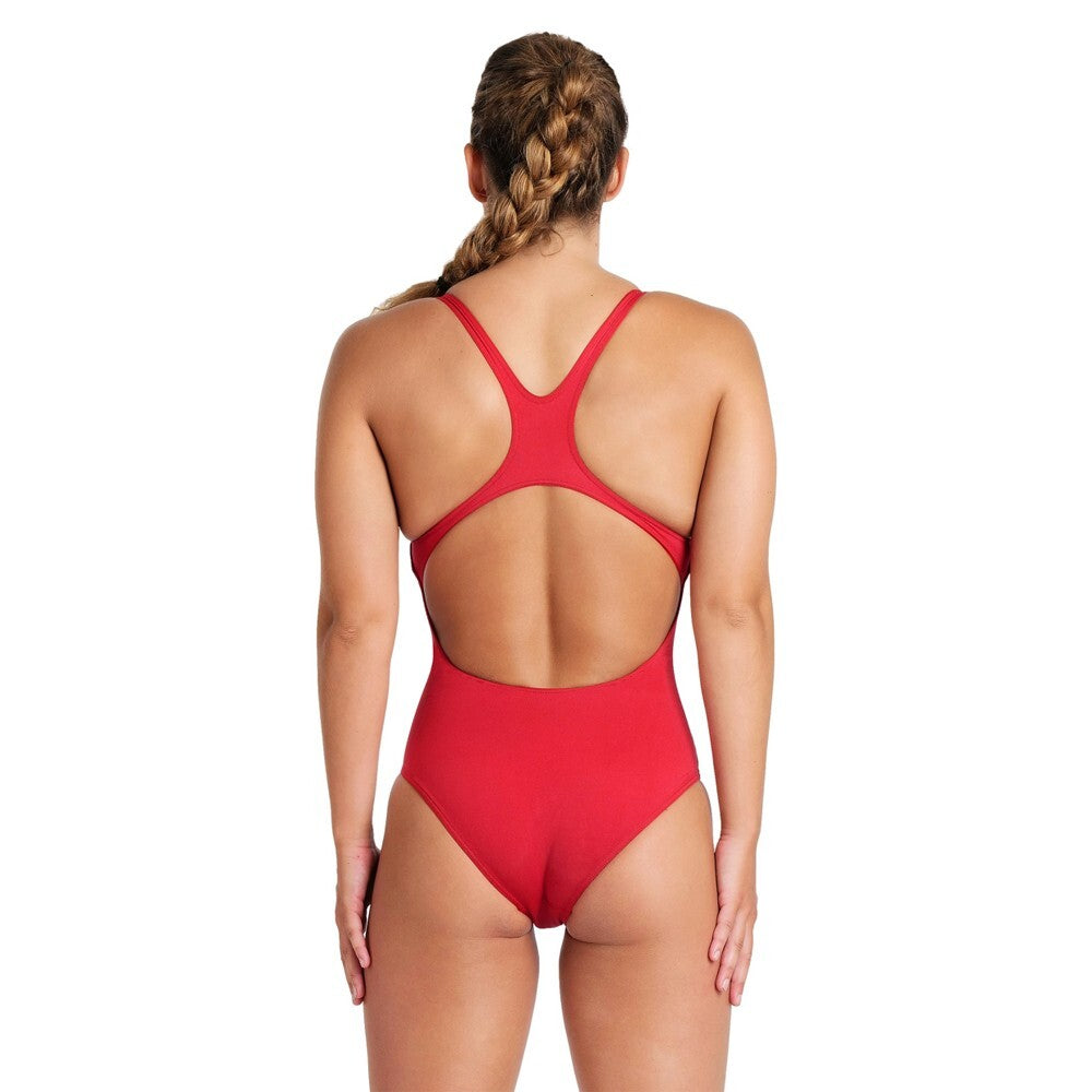 Arena Women's Team Swim Pro Solid Swimsuit Swimming Costume Girls Red BNWT