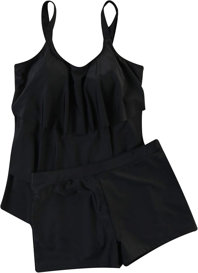 RXRXCOCO Women's Padded Tankini & Boy Shorts Swimsuit Swimming Costume BNWT