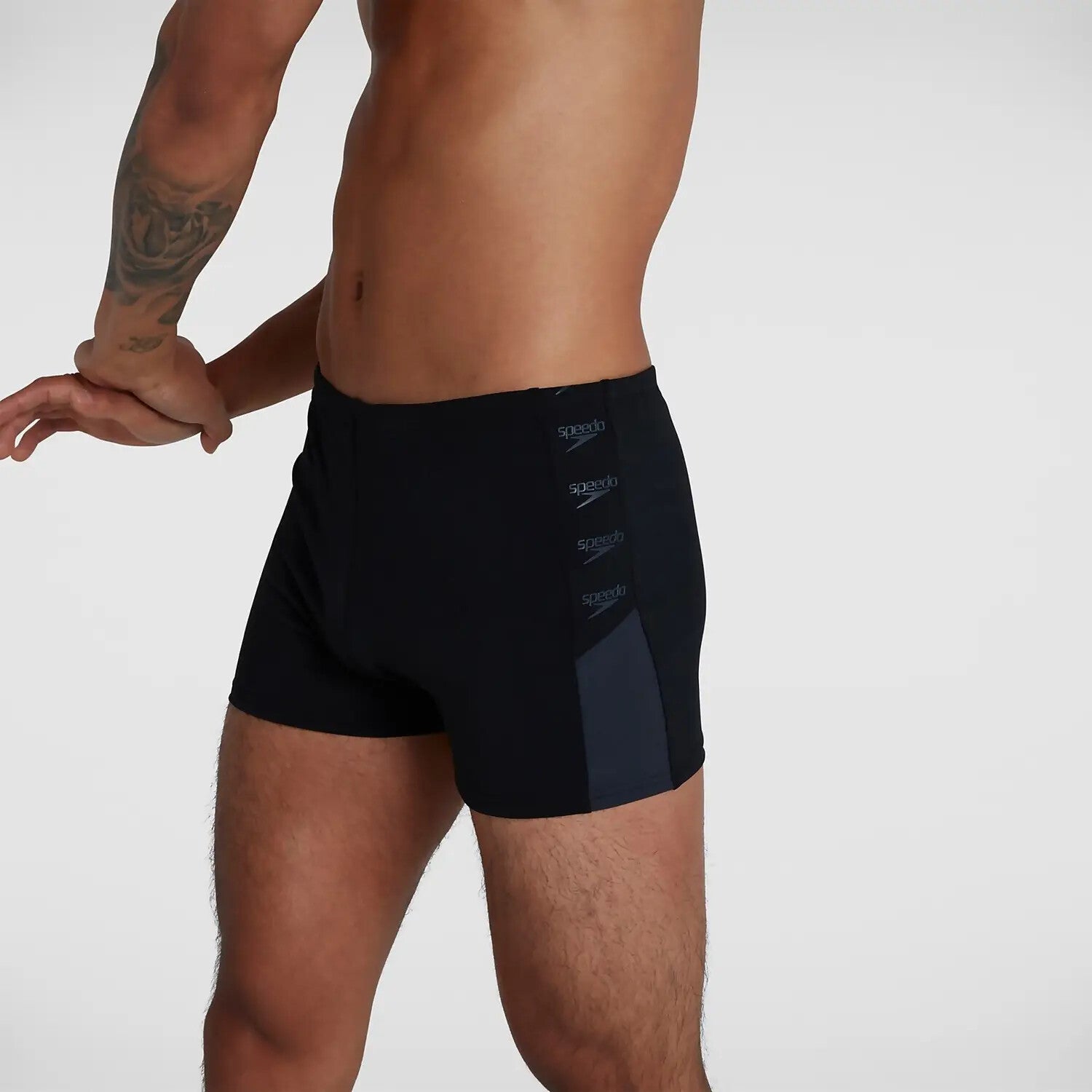 Speedo Men's Boom Logo Splice Aquashort Swimsuit Swimming Costume BNWT