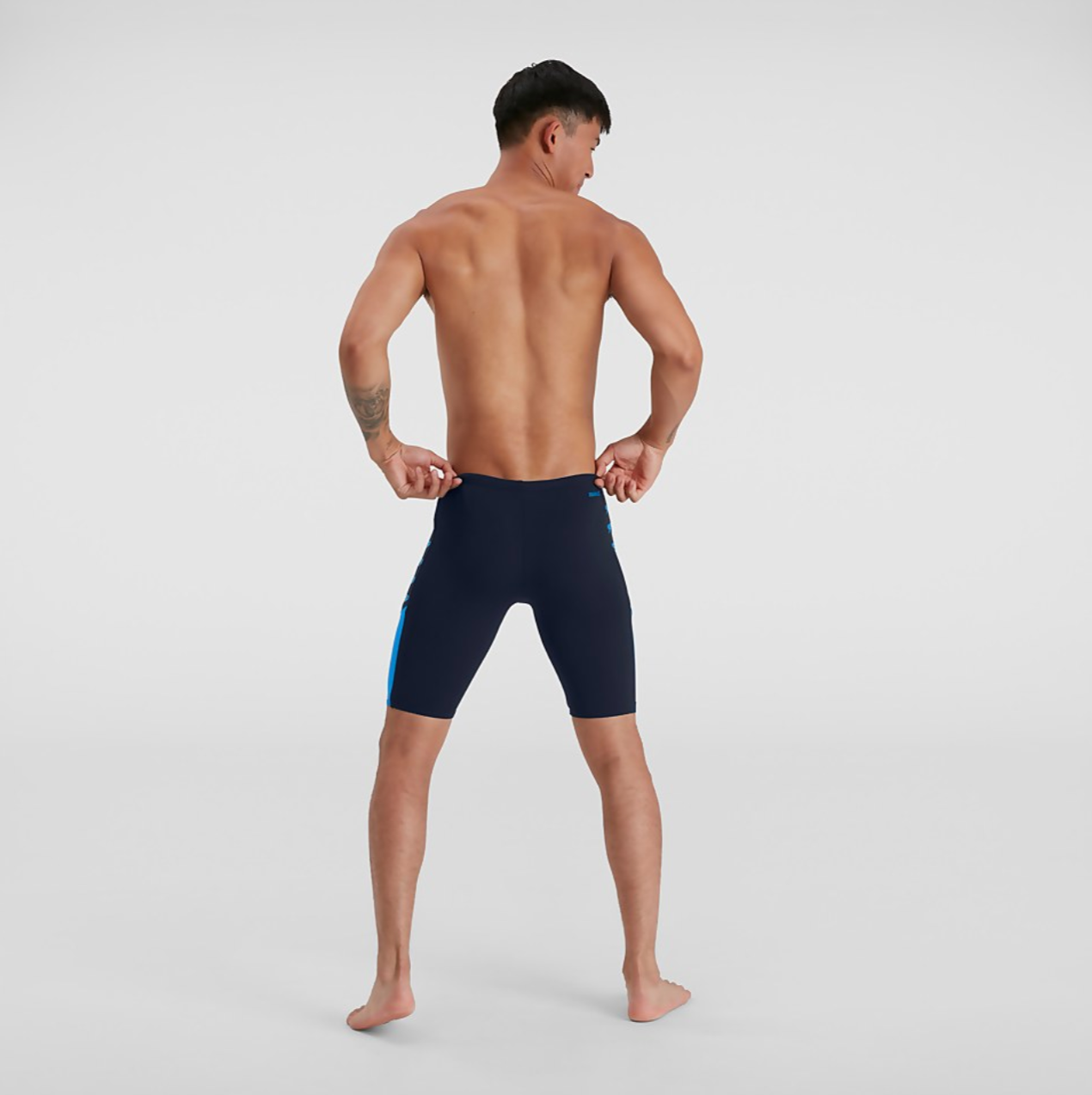 Speedo Men's Boom Logo Splice Jammer Swimsuit Swimming Costume Shorts BNWT