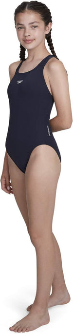 Speedo ECO Endurance+ Medalist Girls Swimsuit Swimming Costume Navy 2025 BNWT