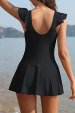 Shekini Women's Retro Ruched Swim Dress Swimsuit Swimming Costume Shorts BNWT
