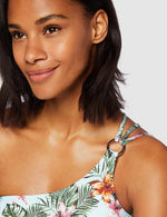 Iris & Lilly Women's Shoulder Cut Out Swimsuit Swimming Costume Tropical BNWT