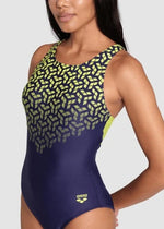Arena Women's Kikko V Back Graphic One Piece Swimsuit Swimming Costume BNWT