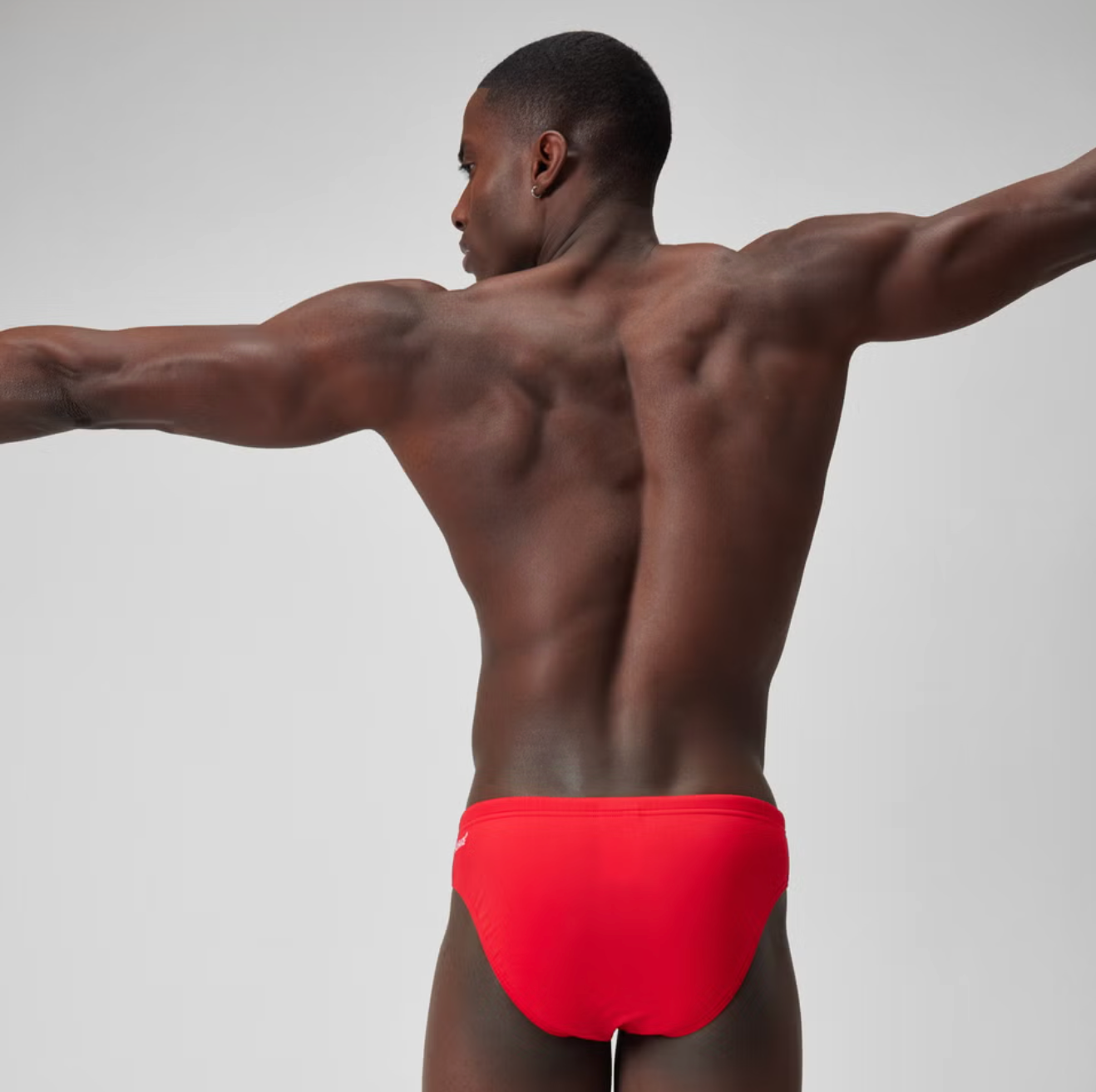 Speedo Men's Endurance+ 7cm Brief Swimming Costume Swimsuit Briefs Red BNWT