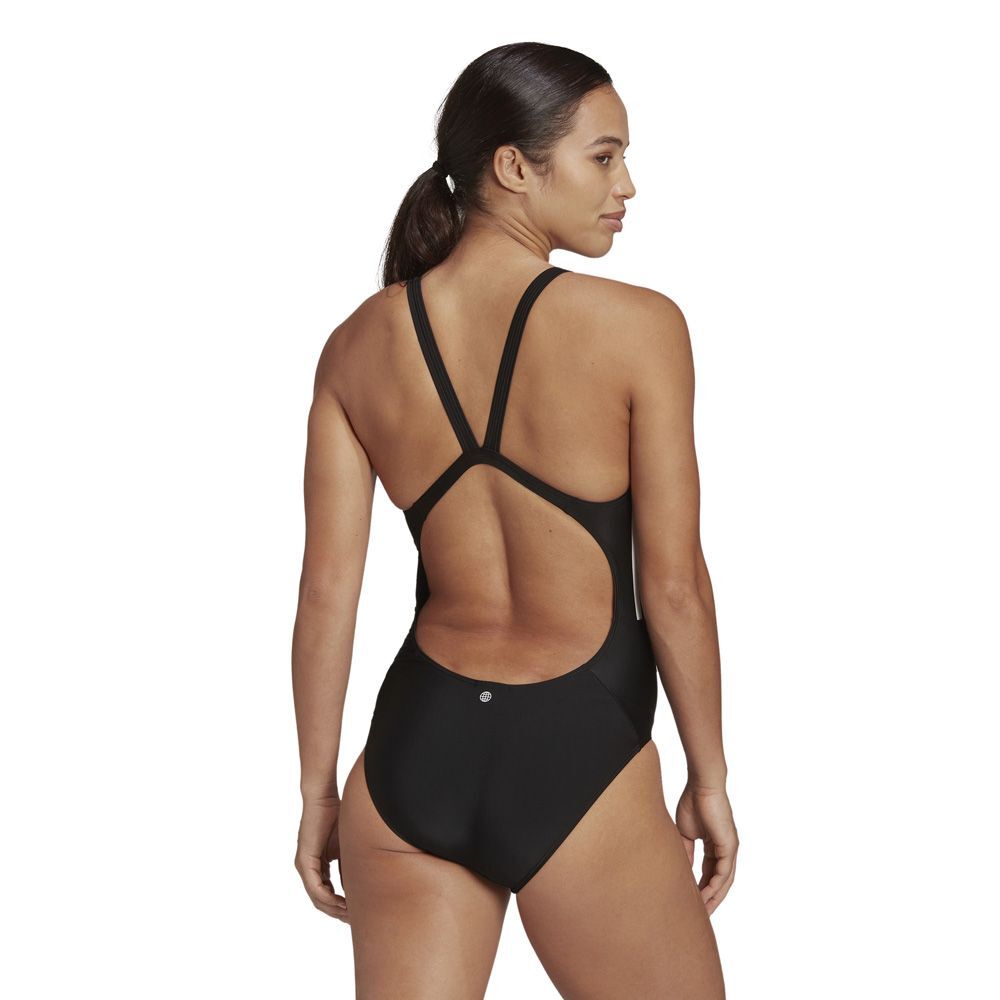 Adidas Women's Mid 3-Stripes Swimsuit Swimming Costume HA5993 BNWT
