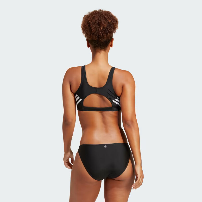 Adidas Women's 3 Bars Stripe Bikini Swimsuit Swimming Costume IB5985 BNWT