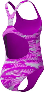 Speedo Girls Hyperboom Allover Medalist Swimsuit Swimming Costume Junior BNWT