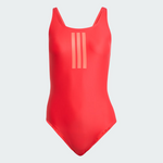 Adidas Women's 3-Stripes V Back One Piece Swimsuit Swimming Costume JG5817 BNWT