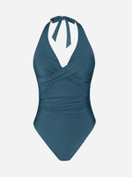Cupshe Women's High Waist Tummy Control V Neck Swimsuit Swimming Costume BNWT