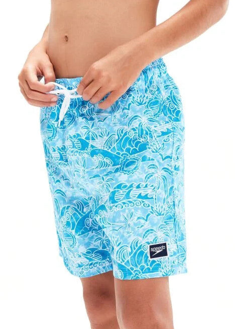 Speedo Boy's Junior Printed 15" Watershort Swim Shorts Swimsuit Swimming Costume