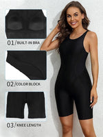 Attraco Women's Boyleg Legsuit Racerback Swimsuit Swimming Costume Kneeskin BNWT