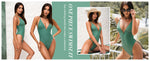 Cupshe Women's Deep V Neck Criss Cross Back Swimsuit Swimming Costume BNWT
