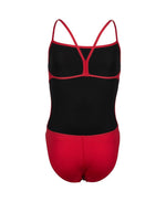 Arena Girl's Team Swimsuit Challenge Solid Swimming Costume Red BNWT