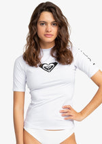 Roxy Women's Whole Hearted Short Sleeved Rash Vest Top Surf Shirt Swimsuit BNWT