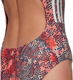 Adidas Women's 3-Stripes Graphic One Piece Swimsuit Swimming Costume HR4384 BNWT