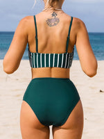 Cupshe Women's High Waist Twist Front V Bikini Swimsuit Swimming Costume BNWT