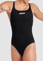Arena Women's Team Swim Pro Solid Swimsuit Swimming Costume Girls Black BNWT