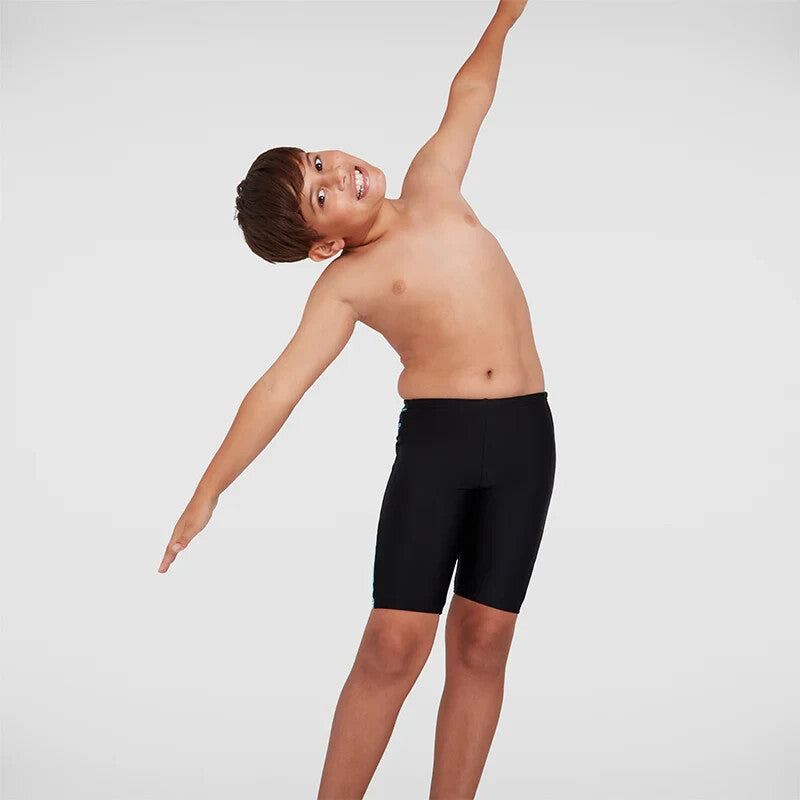 Speedo Boy's Boom Logo Splice Jammer Swimsuit Swimming Costume Shorts BNWT