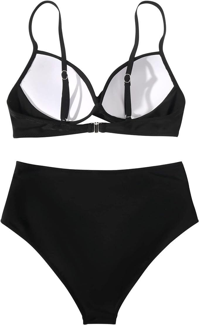 DOULAFASS High Waist Ruched Tummy Control Bikini Swimsuit Swimming Costume BNWT