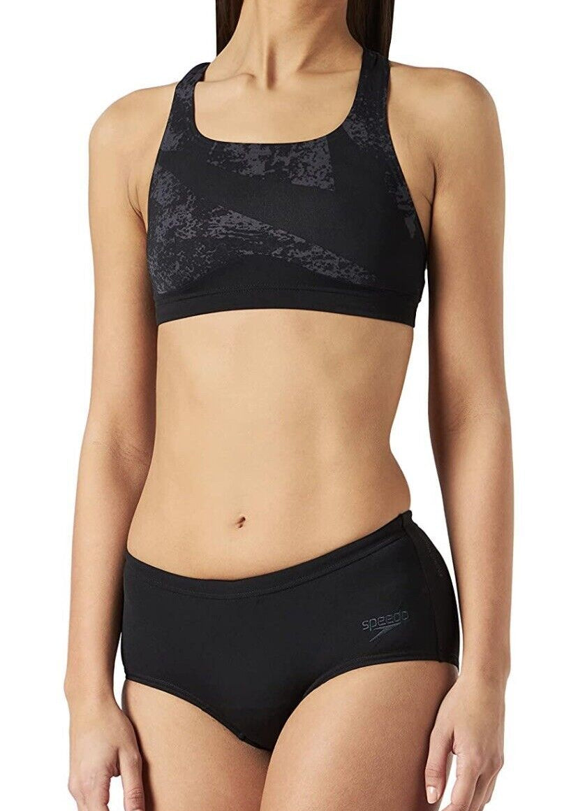 Speedo Womens Boomstar Placement Racerback Bikini Swimsuit Swimming Costume BNWT