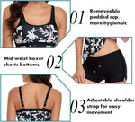AOQUSSQOA Women's Tankini with Shorts Swimsuit Swimming Costume Swimwear BNWT