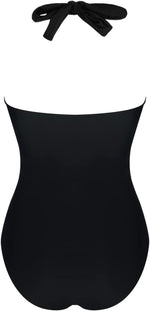 DOULAFASS Women's Tie Knot Halter Tummy Control Swimsuit Swimming Costume BNWT