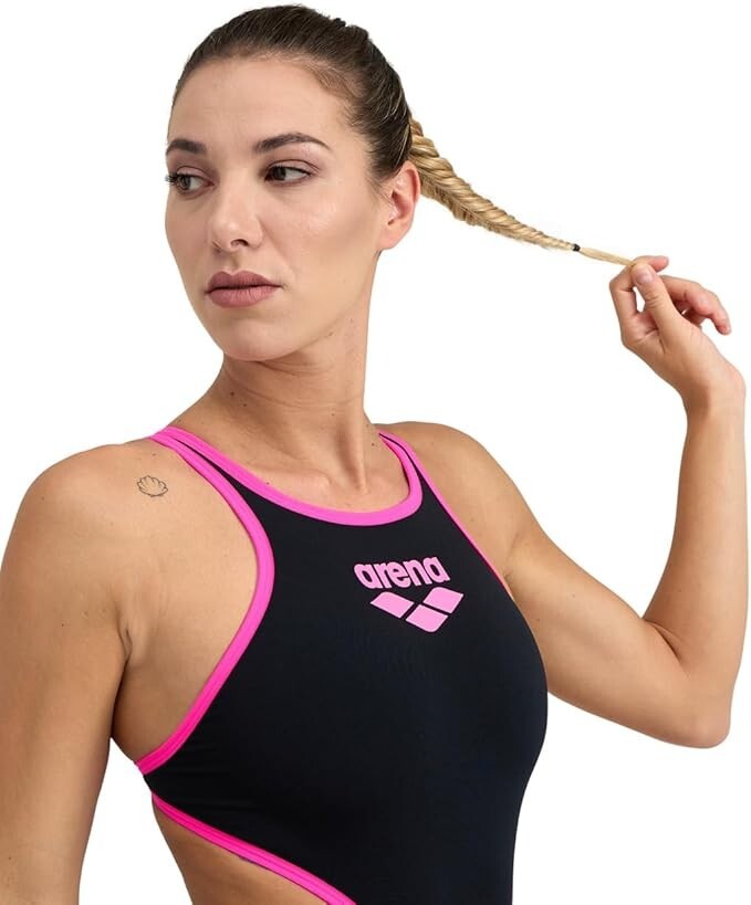 Arena Women's One Big Logo Swimsuit Swimming Costume Swimwear BNWT