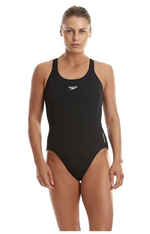 Speedo Women's Endurance+ Medalist Swimsuit Swimming Costume Black BNWT