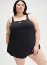 Speedo Women's Plus Size Swim Dress Top Swimsuit Swimming Costume Black BNWT