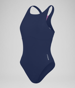 Speedo Women's Solid High Neck Swimsuit Swimming Costume Swimwear BNWT