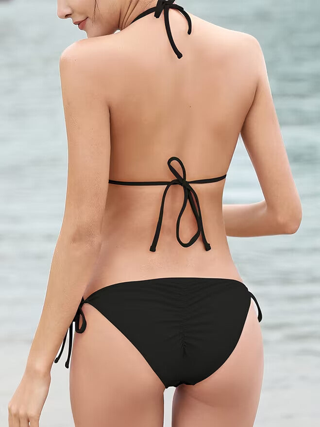 Shekini Women's Triangle Halter Bikini Swimsuit Swimming Costume Swimwear BNWT