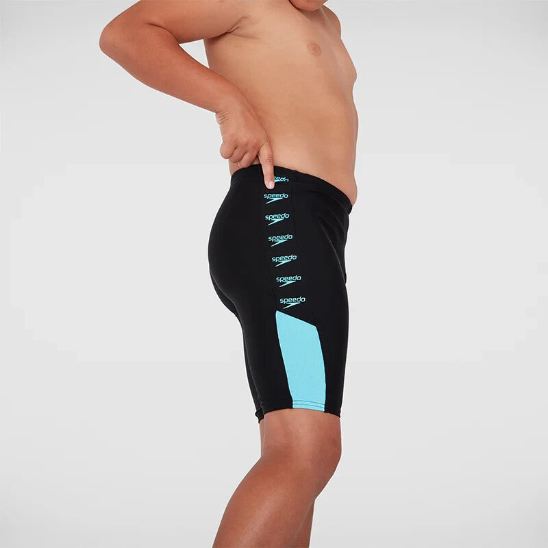 Speedo Boy's Boom Logo Splice Jammer Swimsuit Swimming Costume Shorts BNWT