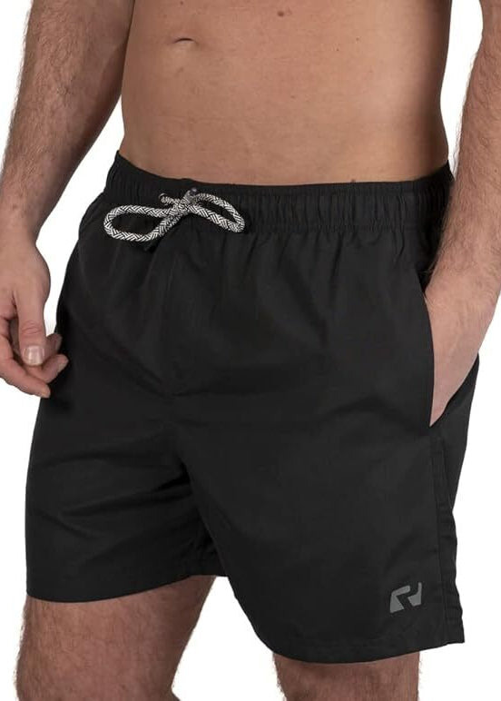 Ript Essentials Men's Quick Dry Swim Shorts Trunks Black Swimming Costume BNWT