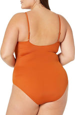 Amazon Essentials Women's Thin Strap Swimsuit Swimming Costume Terracotta BNWT