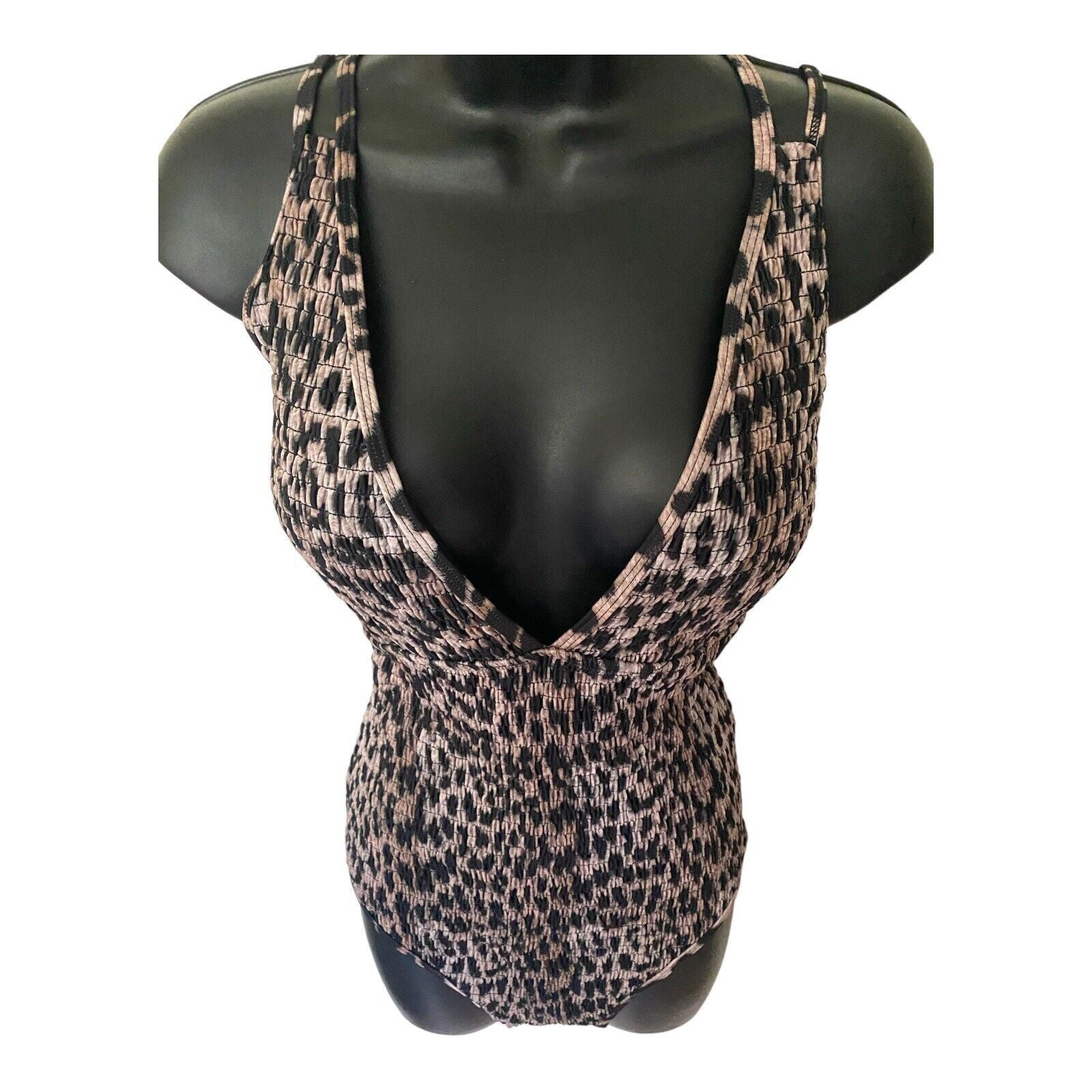 Simply Be Women's Animal Print Plus Size Swimsuit Swimming Costume One Piece