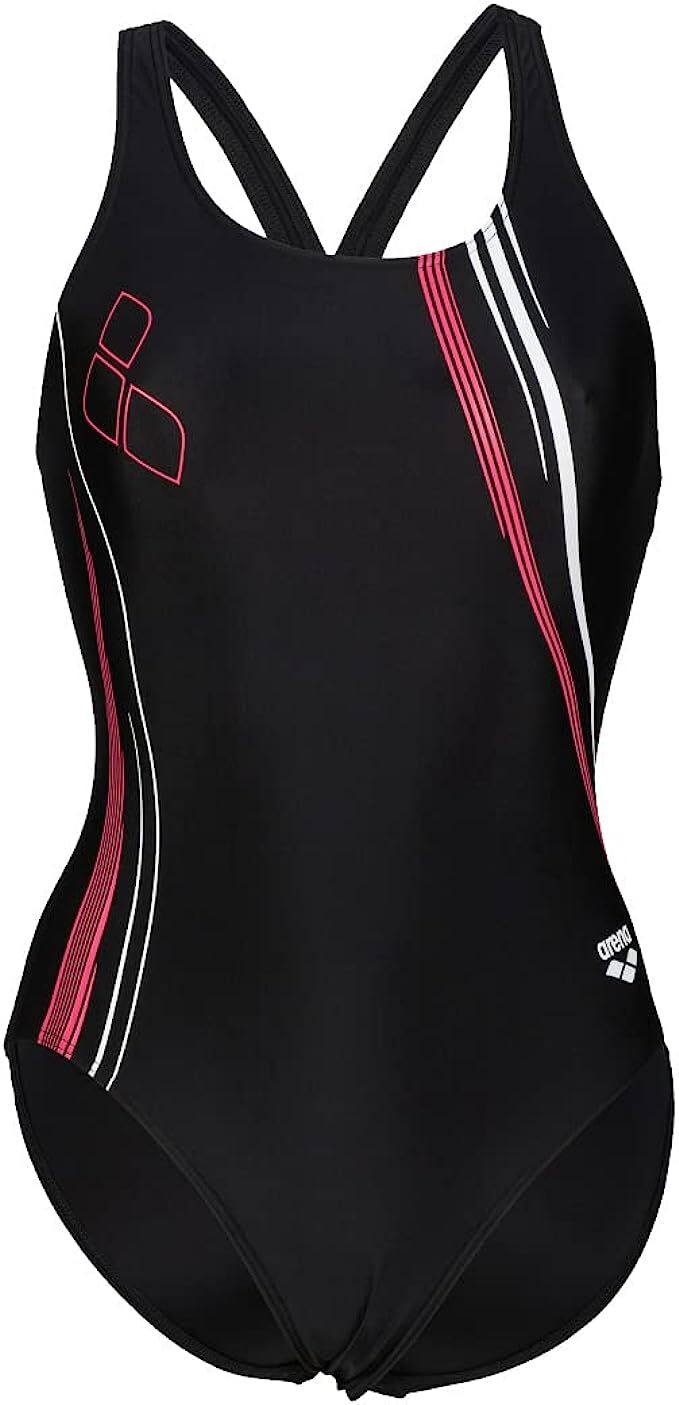 Arena Women's V Back Graphic Swimsuit Swimming Costume Ladies BNWT