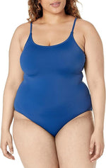 Amazon Essentials Women's Thin Strap Swimsuit Swimming Costume Navy BNWT